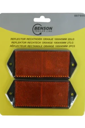 Aanhangwagen Reflector Rechthoek Oranje Korting